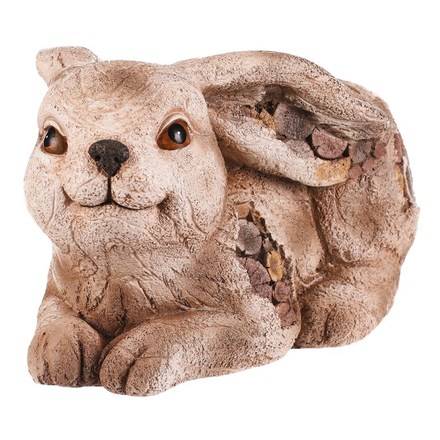 Obal na květiny Autronic Zajíc, magnesium, dekor dřeva (MT790) (1)