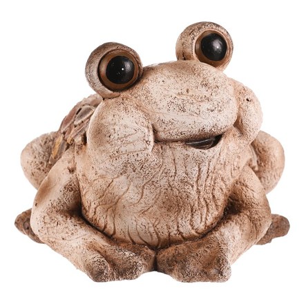 Obal na květiny Autronic Žába, magnesium, dekor dřeva (MT795) (5)