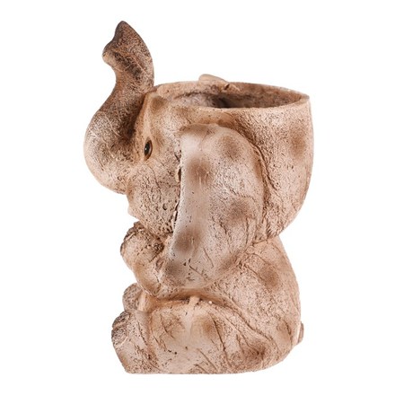 Obal na květiny Autronic Slon, magnesium, dekor dřeva (MT793) (2)