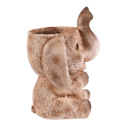 Obal na květiny Autronic Slon, magnesium, dekor dřeva (MT793) (4)