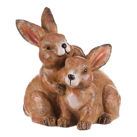 Zahradní dekorace Autronic Zaječí pár - magnesium, barva hnědá (MT775)