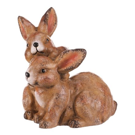 Zahradní dekorace Autronic Zaječí pár - magnesium, barva hnědá (MT775) (1)