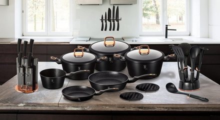 Pánev grilovací s mramorovým povrchem Berlingerhaus BH-1636 28 cm Black Rose Collection (5)