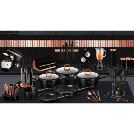 Pánev grilovací s mramorovým povrchem Berlingerhaus BH-1636 28 cm Black Rose Collection (6)