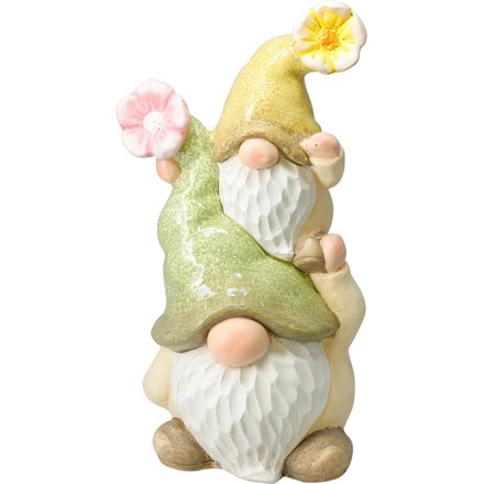 Zahradní dekorace ProGarden KO-795250710stoj trpaslík s dítětem stojícím na rameni 20 x 16 x 39 cm