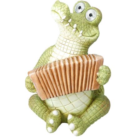 Zahradní dekorace ProGarden KO-795250660harm krokodýl s harmonikou solární 47 cm