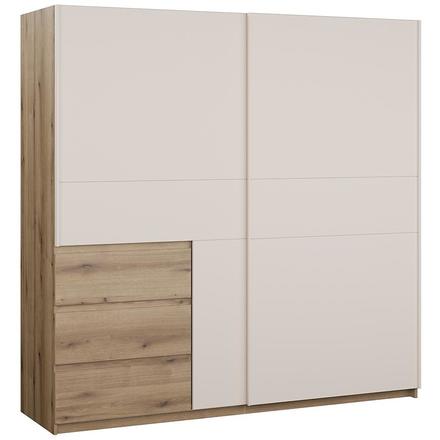 Šatní skříň Forte COLLET CETS32332-Q280 200x201x61cm, barva dub/písková, 6*karton
