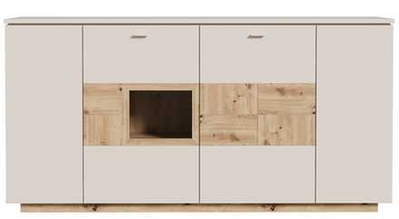 Komoda Forte Louoto LTOV241-M946 ,199,5x101x42cm, barva dub artisan/ písková, 3*karton (1)