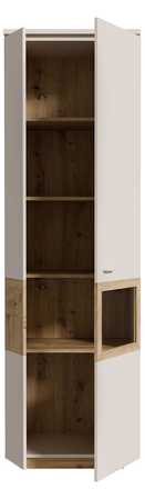 Vitrína Forte Louoto LTOV723R-M946 ,61x198x42cm, barva dub artisan/ písková, 2*karton (2)