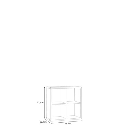 Knihovna Forte Mauro MXXR221-U88 ,73x73x33cm, barva taupe, 1*karton (4)