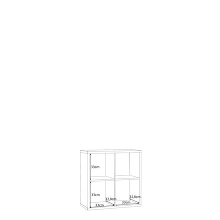 Knihovna Forte Mauro MXXR221-U88 ,73x73x33cm, barva taupe, 1*karton (5)