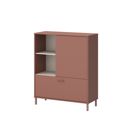 Komoda Forte Milles TEFK321-Q275 ,104x125x42, barva písková / terracotta, 2*karton (5)