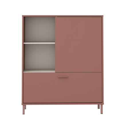 Komoda Forte Milles TEFK321-Q275 ,104x125x42, barva písková / terracotta, 2*karton