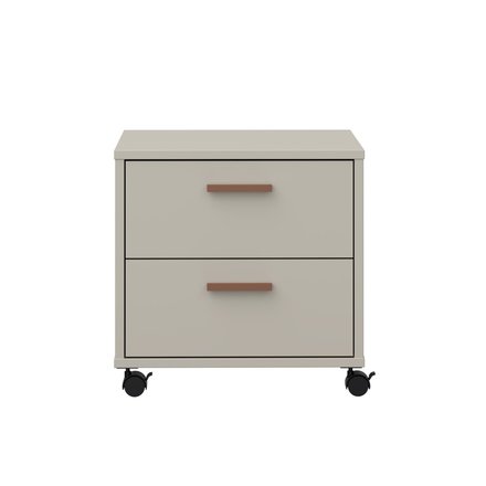 Noční stolek Forte Milles TEFK011-Q274 ,49x48x42cm, barva písková/ terracotta, 1*karton