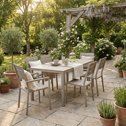 Zahradní sestava Autronic 156x78x74cm, polywood, béžová, AZS-B1656 CRM (1)