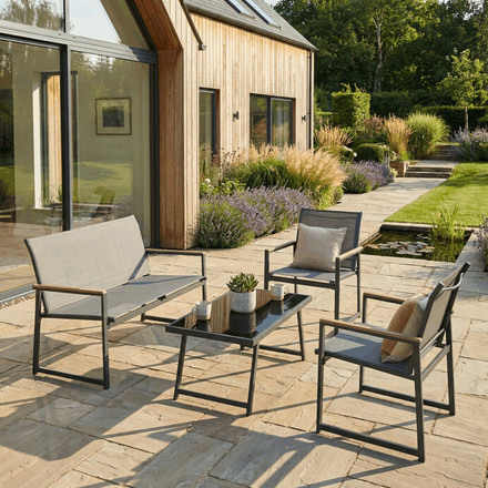 Zahradní sestava Autronic síťovina, šedá, AZS-S1212 GREY (1)