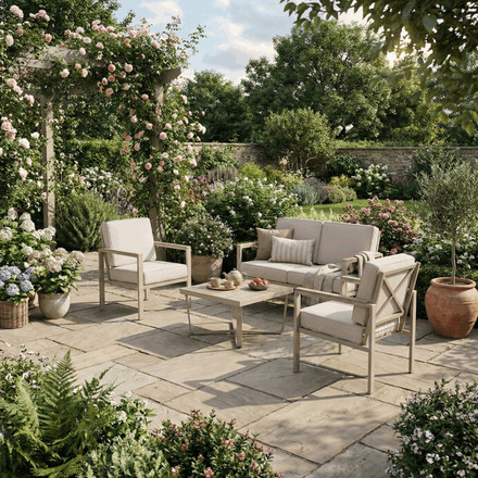 Zahradní sestava Autronic kov, béžová, AZS-B1405 CRM (1)