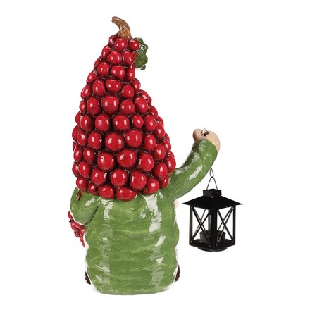 Zahradní trpaslík Autronic malinový - magnesium, lucerna na čaj. svíčku, barva červená (MT823-L) (3)