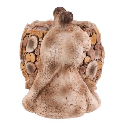 Obal na květiny Autronic Šnek, magnesium, dekor dřeva (MT796) (4)