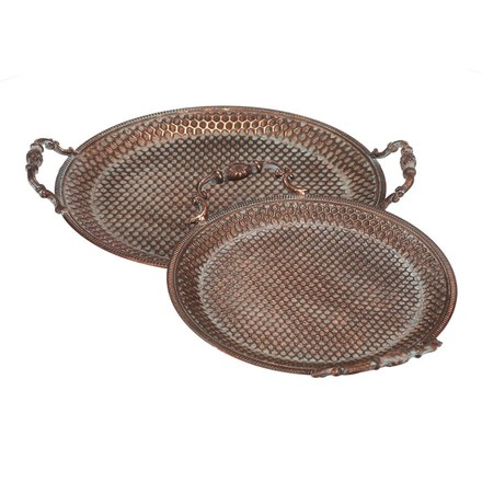 Tác Autronic kovový - aranžovací, meděný, cena za sadu 2 ks (FUP573)