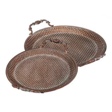 Tác Autronic kovový - aranžovací, meděný, cena za sadu 2 ks (FUP573) (2)