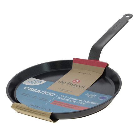 Nepřilnavá pánev na palačinky de Buyer 8225.30 CERANOA, černá, 30 cm (1)