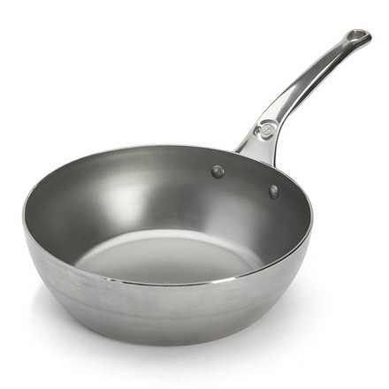 Ocelová pánev de Buyer 5684.24, MINERAL B PRO, hluboká, nerezová rukojeť, 24cm