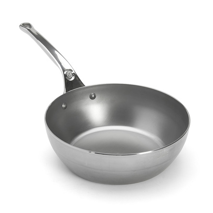 Ocelová pánev de Buyer 5684.24, MINERAL B PRO, hluboká, nerezová rukojeť, 24cm (2)