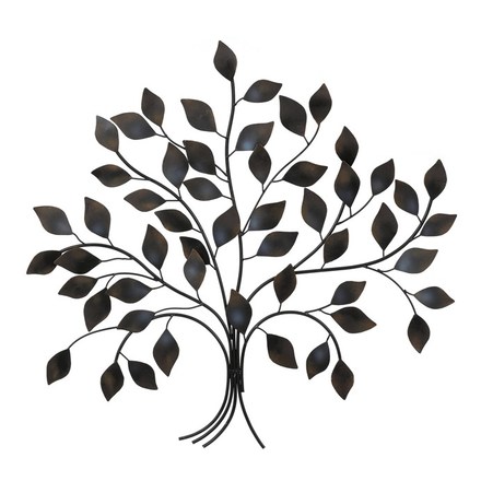 Nástěnná dekorace Autronic Strom kovový, špičaté lístky, hnědý (FA5021)
