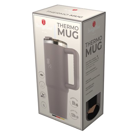 Termohrnek Berlingerhaus BH-8832 s dvojitou stěnou BerlingerCup 1 l Taupe Collection (1)