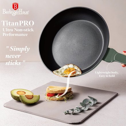 Sada nádobí s titanovým povrchem Berlingerhaus BH-8208 15 ks Matte Green Collection (5)