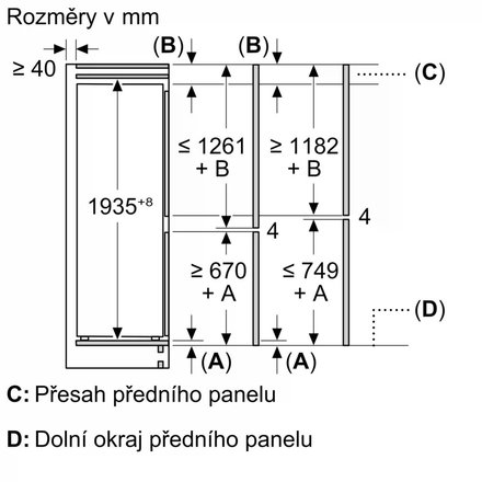 Vestavná kombinovaná chladnička Siemens KB96NNSE0 (5)