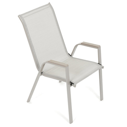 Zahradní židle Autronic kov, síťovina, béžová, AZC-S1048 CRM (9)