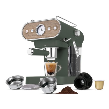 Pákové espresso Berlingerhaus BH-9857 3v1 digitální 3v1 Matte Green Collection