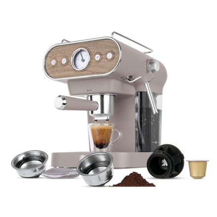 Pákové espresso Berlingerhaus BH-9856 3v1 digitální 3v1 Taupe Collection