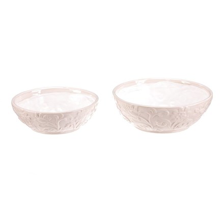 Obal na květiny Autronic keramický - mísa, dekor květin, cena za sadu 2 ks (KEX6020) (3)