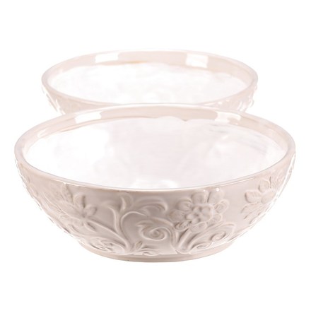 Obal na květiny Autronic keramický - mísa, dekor květin, cena za sadu 2 ks (KEX6020) (4)