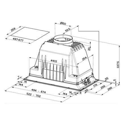Vestavný odsavač par Faber INKA PLUS HC BK A70 305.0751.362 (1)