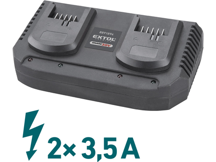 Aku úhlová bruska Extol Industrial 8791846 SHARE20V, 150/180mm, BRUSHLESS, 2x4Ah (7)