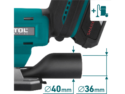 Aku přímočará pila Extol Industrial 8791824 SHARE20V, BRUSHLESS, 2Ah (3)