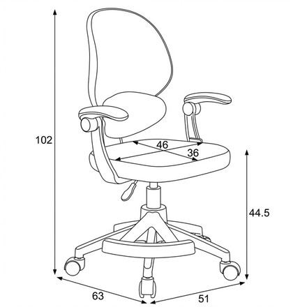 Dětská kandcelářská židle Autronic výškově nastavitelná, šedá síťovina, KA-W8008 GREY (14)