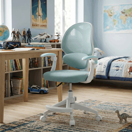 Dětská kandcelářská židle Autronic výškově nastavitelná, modrá síťovina, KA-W8008 BLUE (1)