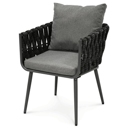 Zahradní židle Autronic kov, látka, šedá, AZC-1105 GREY