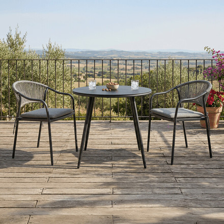 Zahradní stůl Autronic 90x90cm, kov, šedá, AZT-L1352 GREY (1)