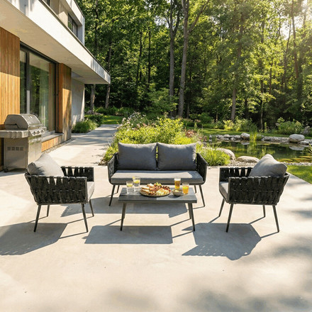 Zahradní sestava Autronic kov, šedá, AZS-1604 GREY (1)