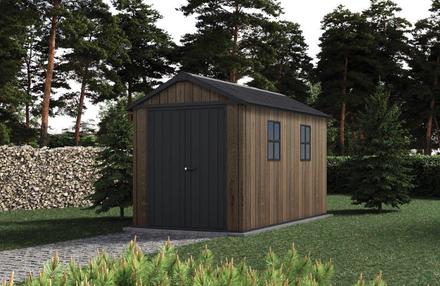 Zahradní domek Keter Apex 7,5 x 11 Walnut, s podlahou (2)