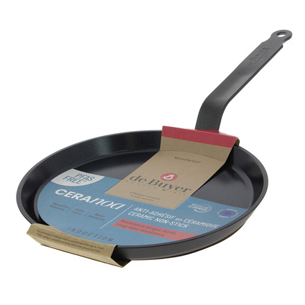Nepřilnavá pánev na palačinky de Buyer 8225.26 CERANOA, nepřilnavá keramická, hliník, černá, 26 cm (1)