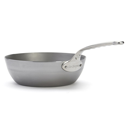 Ocelová pánev de Buyer 5684.28, MINERAL B PRO, hluboká, nerezová rukojeť, 28cm (2)