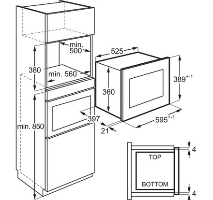 Vestavná mikrovlnná trouba AEG OMB6G261TT (2)
