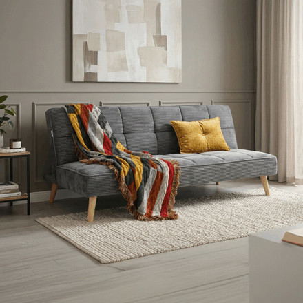 Rozkládací pohovka Autronic Trojmístná, šedá, látka, ASB-C3030 GREY6 (1)